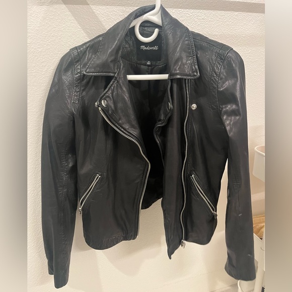 Madewell Washed Leather Motorcyle Jacket - Picture 6 of 6